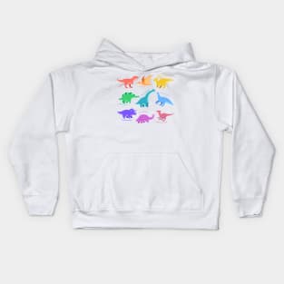 Cute Colorful Dinosaur Character for kids Kids Hoodie